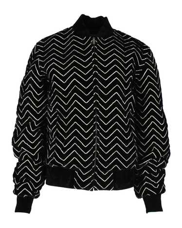 Product Details Saint Laurent Black Chevron Velve… - image 1