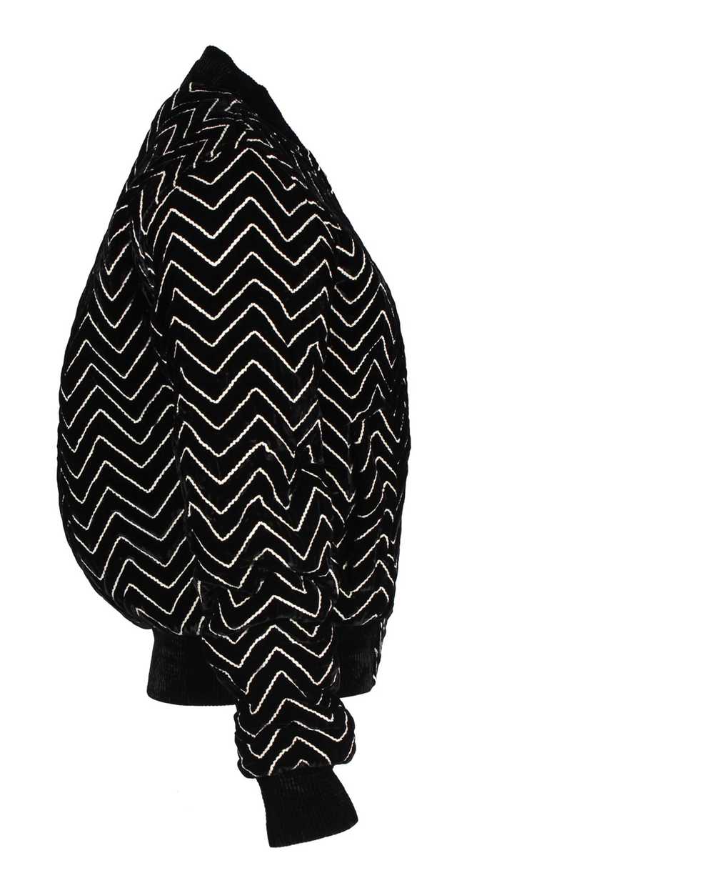 Product Details Saint Laurent Black Chevron Velve… - image 2