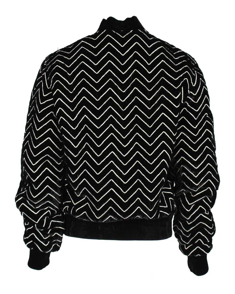 Product Details Saint Laurent Black Chevron Velve… - image 3