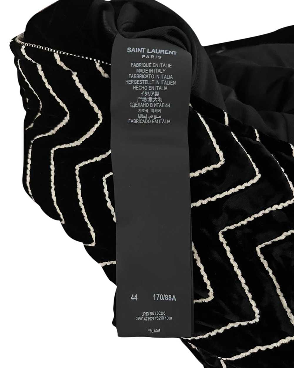 Product Details Saint Laurent Black Chevron Velve… - image 5