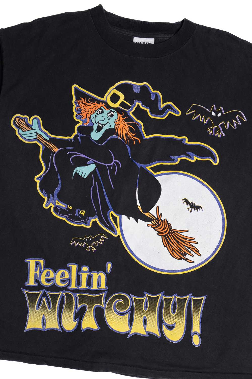 Vintage "Feelin' Witchy!" Halloween Witch On Broo… - image 2