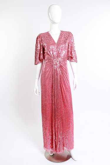 JENNY PACKHAM Sequin Gathered Gown