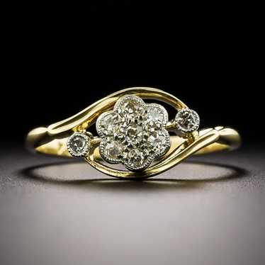 Petite Edwardian Diamond Flower Cluster Ring