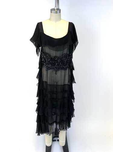 40s Chiffon Sequin Dress