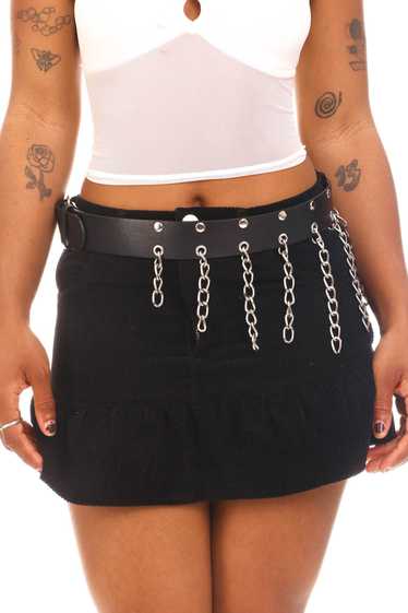 Vintage Y2K Chained Up Leather Belt - S