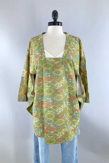 Vintage Green Kimono Jacket