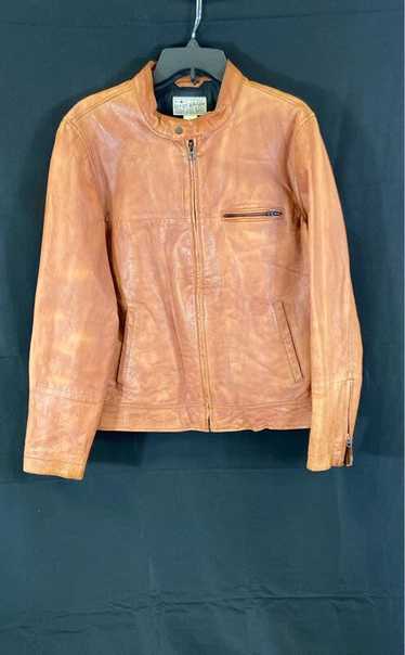Lucky Brand Womens Brown Leather Long Sleeve Full-