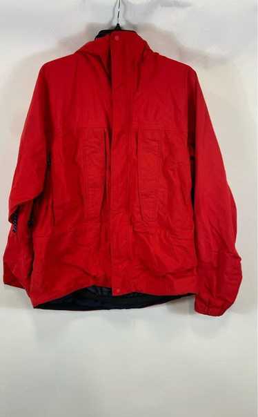 Patagonia Mens Red Pockets Long Sleeve Hooded Wind