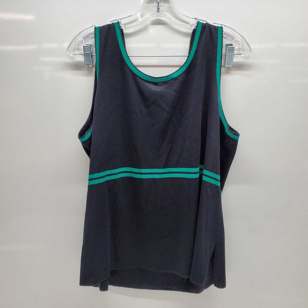 Misook Tank Top Black And Green Women's US Size E… - image 1