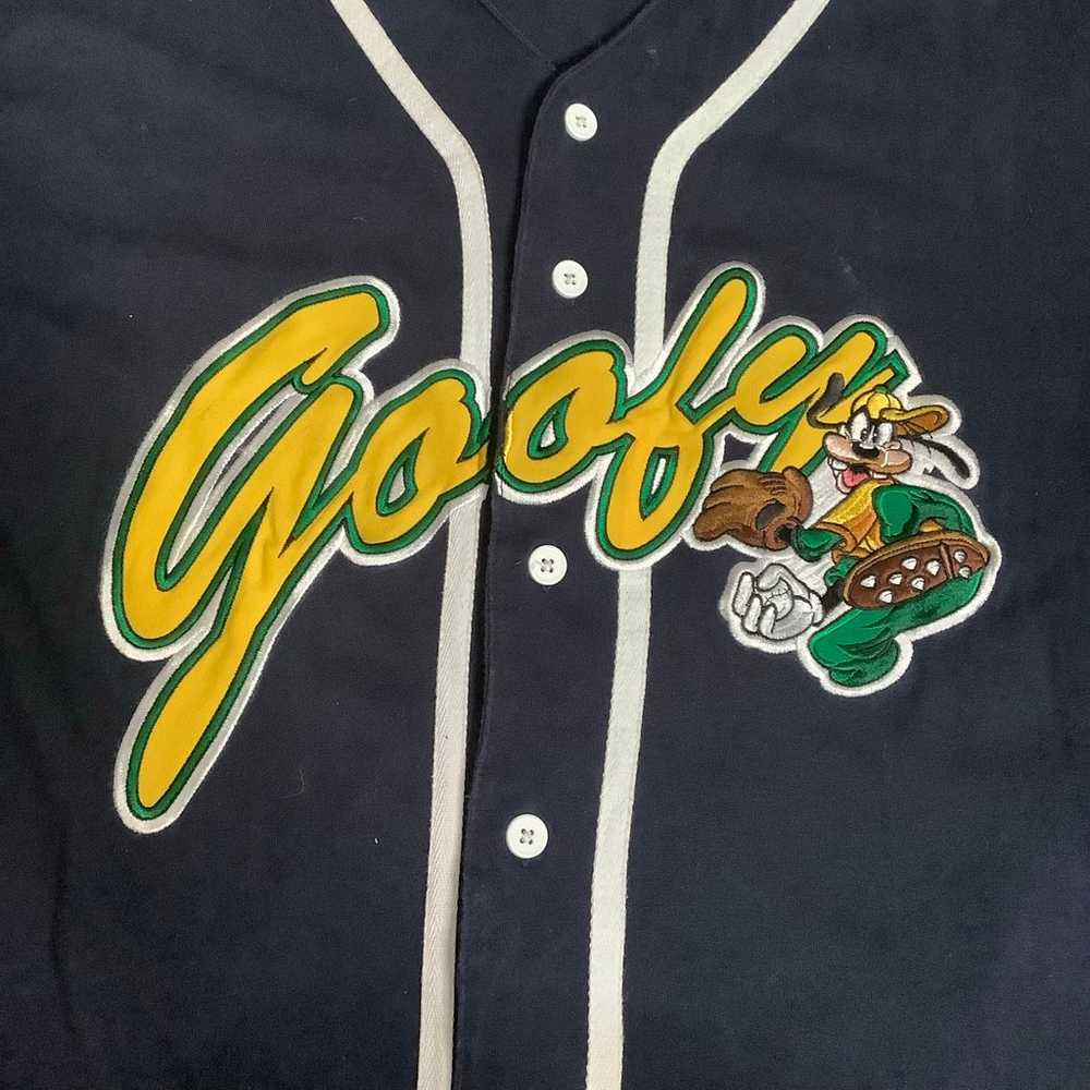 Vintage Goofy Shirt 90s Disney World Baseball But… - image 2