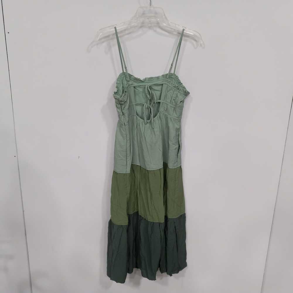 Madewell Women's Green Ombre Frilled Sleeveless D… - image 2