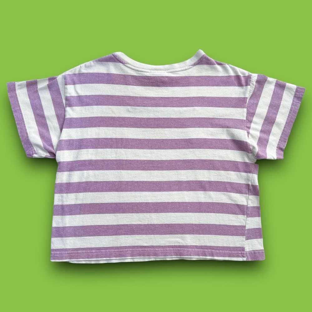 GUESS Striped Tee Shirt Crop Top Vintage Large St… - image 3