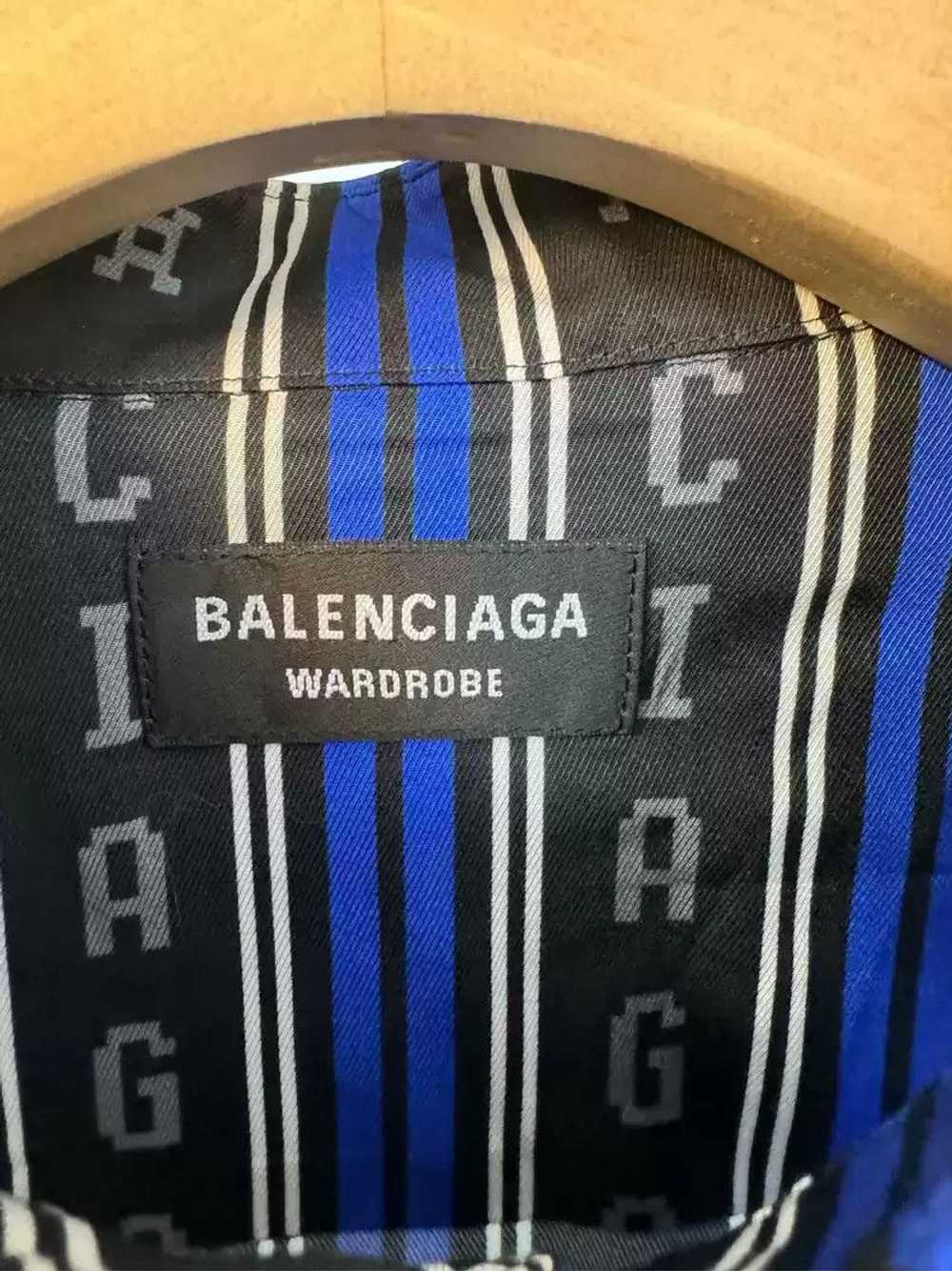 Balenciaga Balenciaga blue and black striped full… - image 4