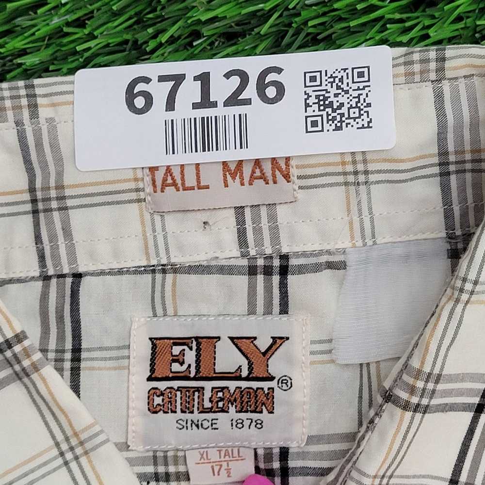 Other Vintage Ely-Cattleman Baggy Plaid Button Sh… - image 8