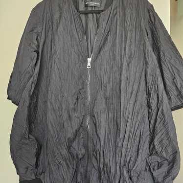 Balenciaga wrinckled silk blouson sz l - image 1