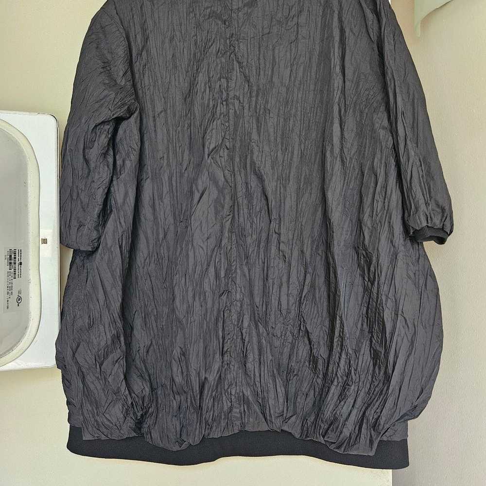 Balenciaga wrinckled silk blouson sz l - image 2