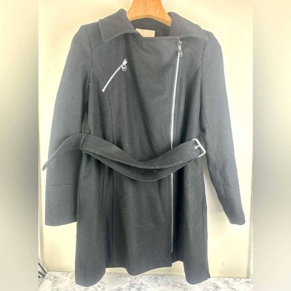 Michael Kors Black Wool Blend Cassandra Asymmetri… - image 1