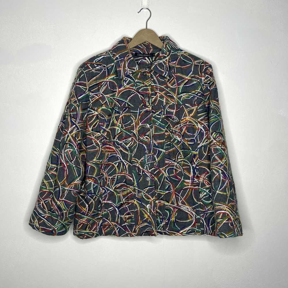Crazy Psychedelic button up jacket - image 3