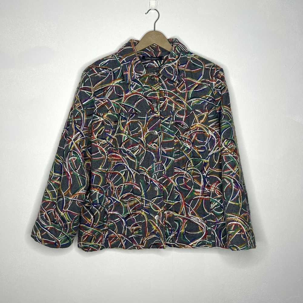 Crazy Psychedelic button up jacket - image 4