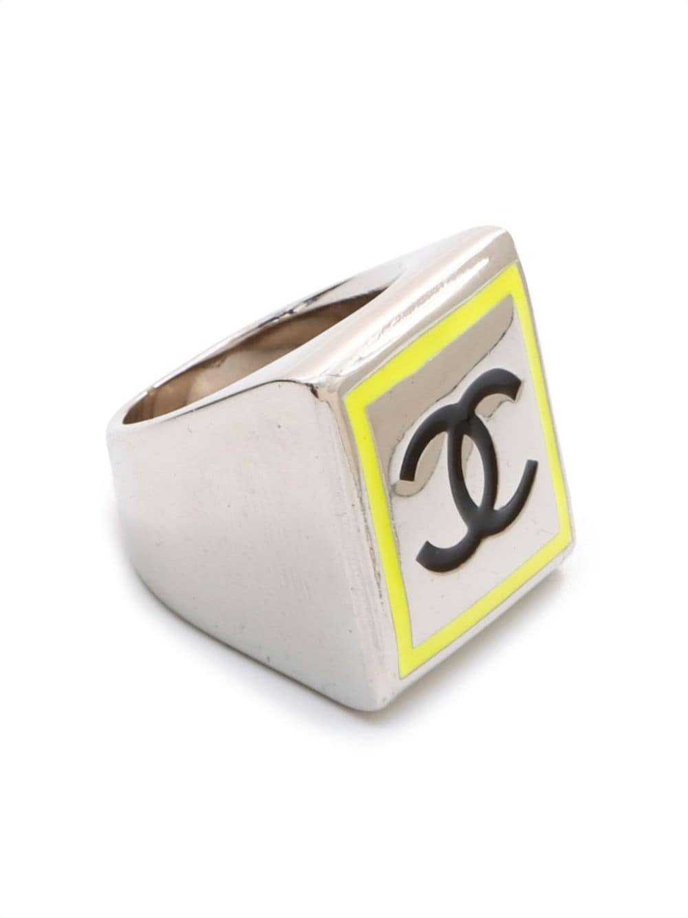 CHANEL Pre-Owned 2021 CC signet ring - Silver - image 2