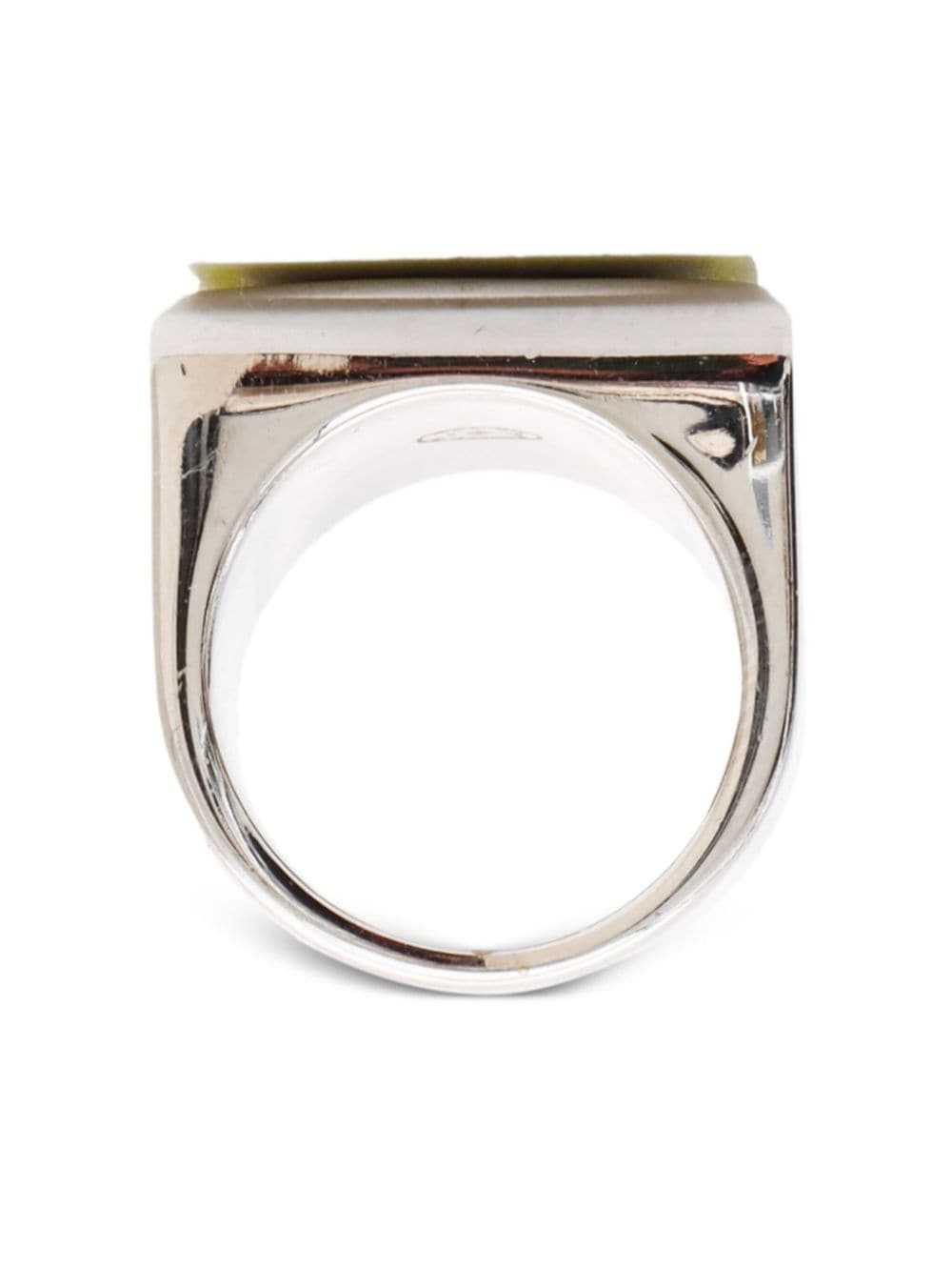 CHANEL Pre-Owned 2021 CC signet ring - Silver - image 4