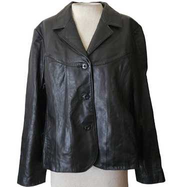 Black Leather Jacket Size XL - image 1