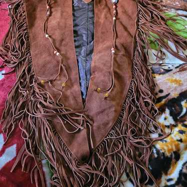 Vintage Chasser Leather Fringe Bolero/Shawl - image 1