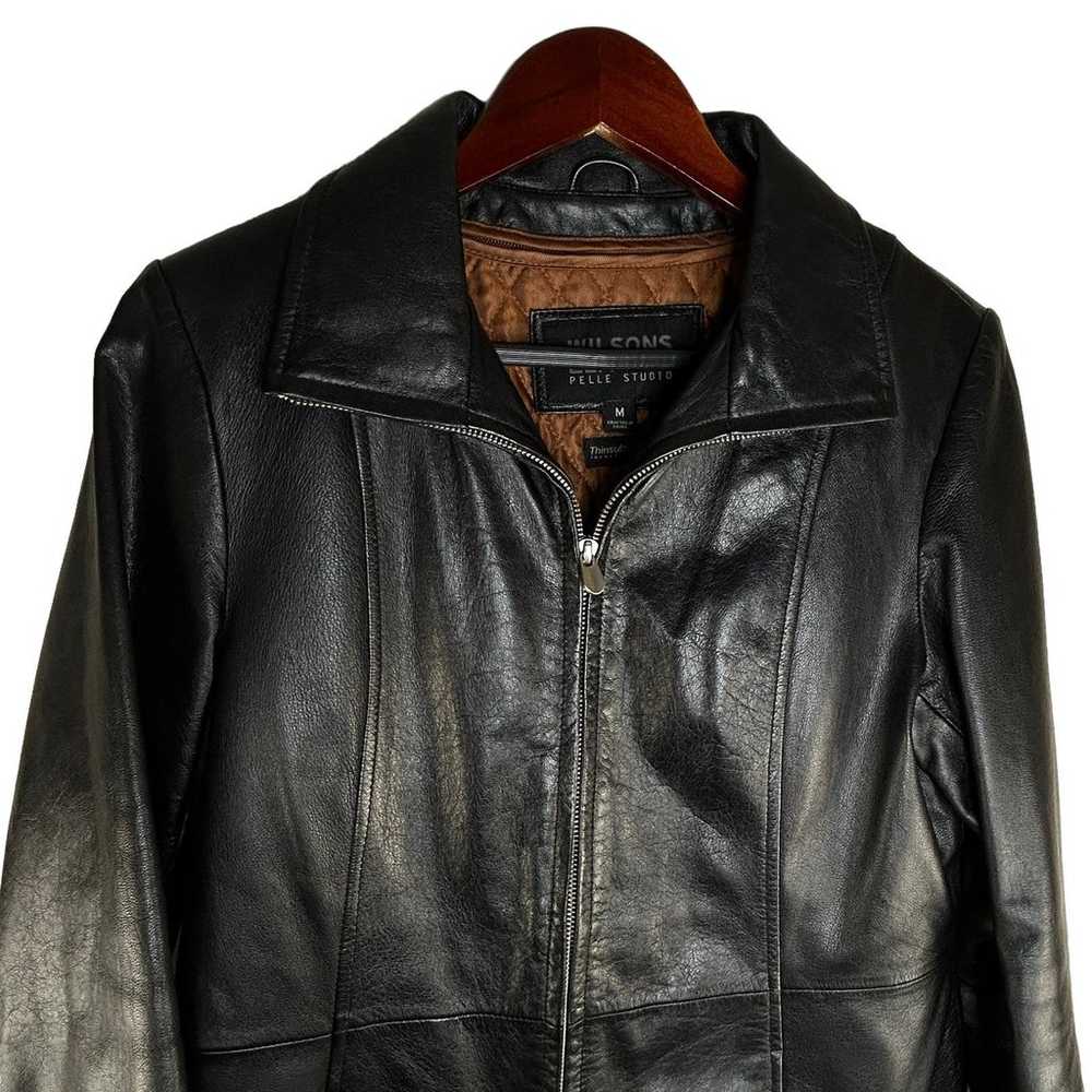 Vintage Wilsons Leather Jacket Women's Size M Bla… - image 4