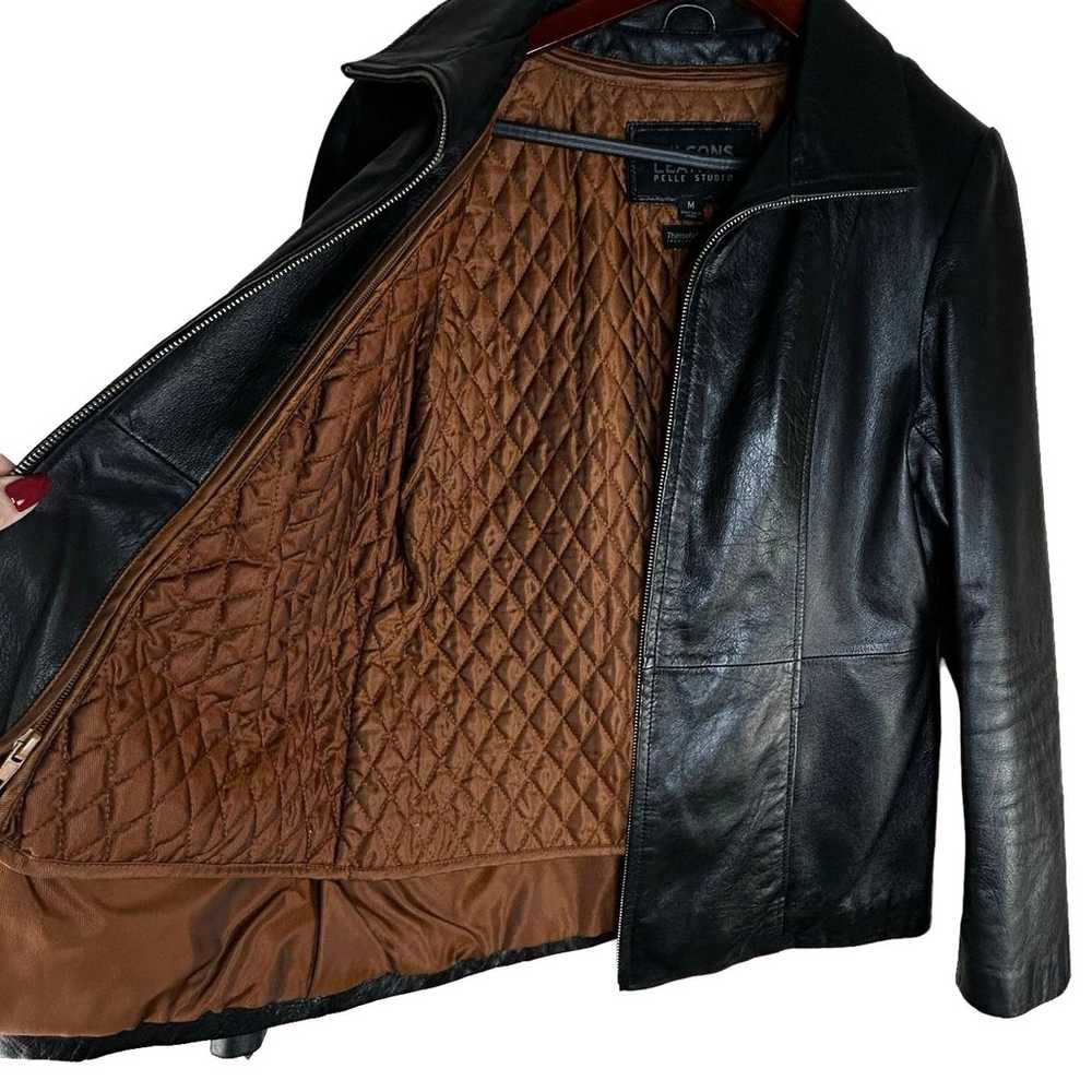 Vintage Wilsons Leather Jacket Women's Size M Bla… - image 5