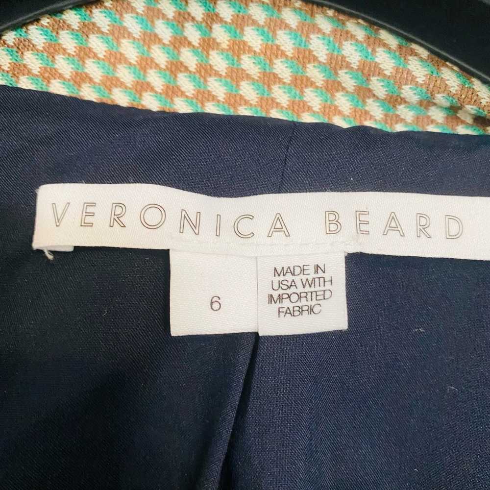 Veronica Beard Zeni Jacket Blazer Green Brown Geo… - image 7