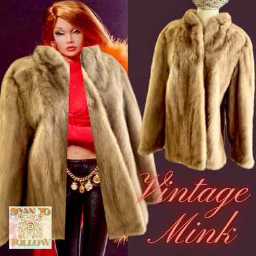 VINTAGE AMBER MINK COAT WITH SILK LINING - image 1