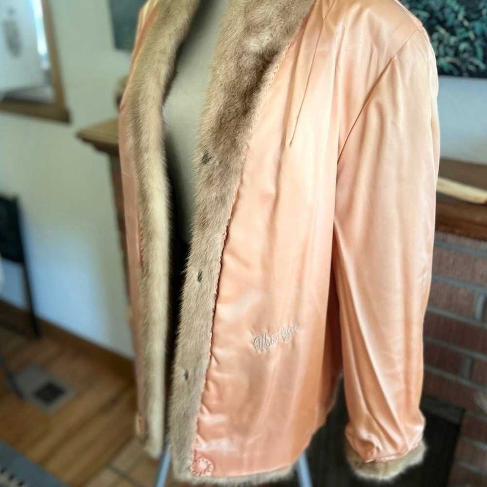 VINTAGE AMBER MINK COAT WITH SILK LINING - image 7