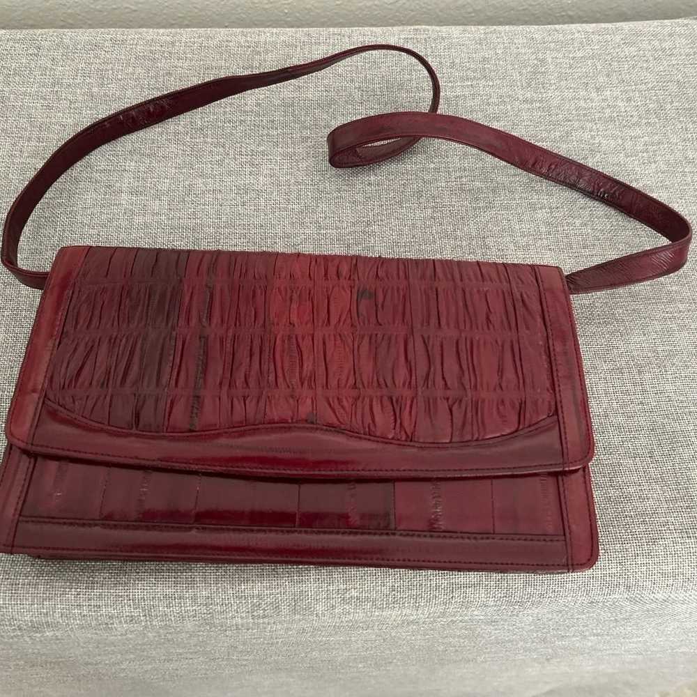 Leather eel skin purse ( vintage) - image 1