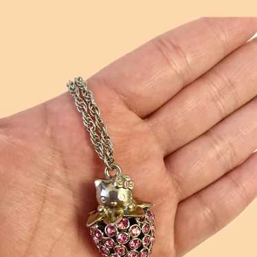 Hello Kitty Sanrio Strawberry Rhinestone Necklace