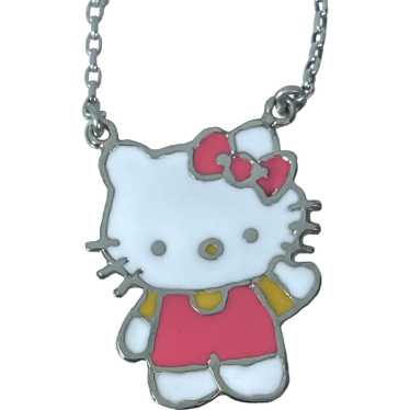 Hello Kitty .925 Silver Enamel Necklace