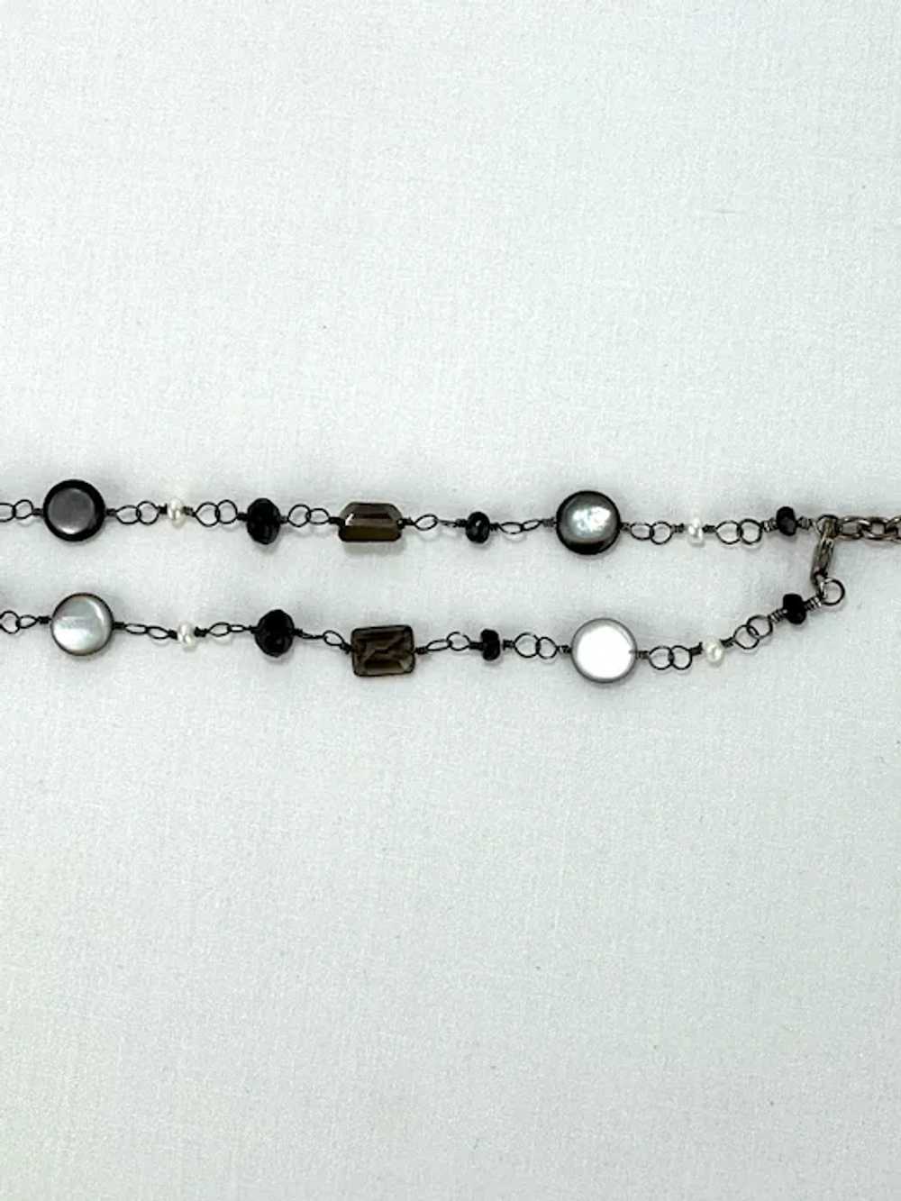 Vintage Sterling Silver Venetian Glass Choker Nec… - image 8