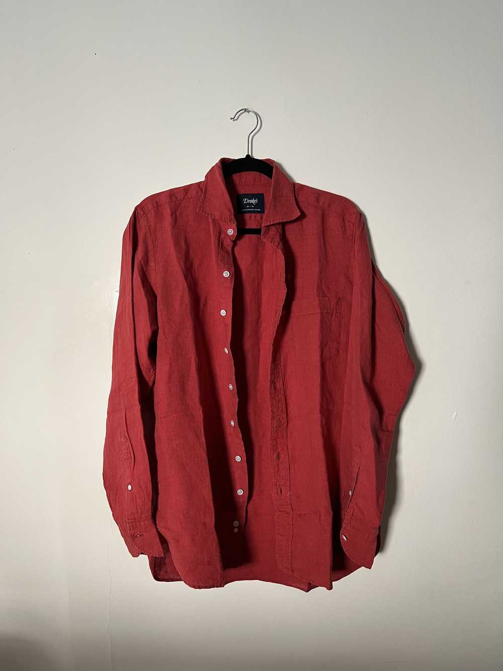 Drakes Drakes Linen Shirt Made in England size 41 - image 2