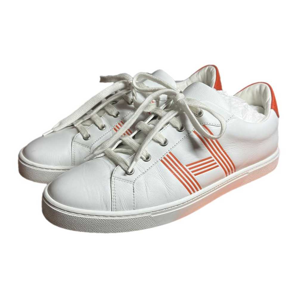 Hermès Avantage leather low trainers - image 1