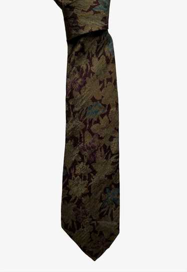 Vintage 80s Fendi Abstract Floral Print Tie