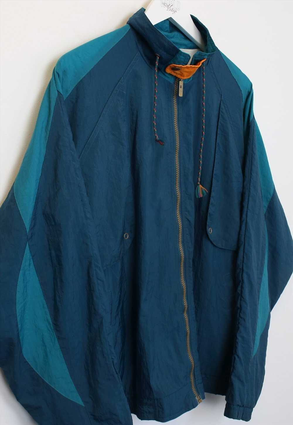 Vintage Puma windbreaker in blue and green. Best … - image 2