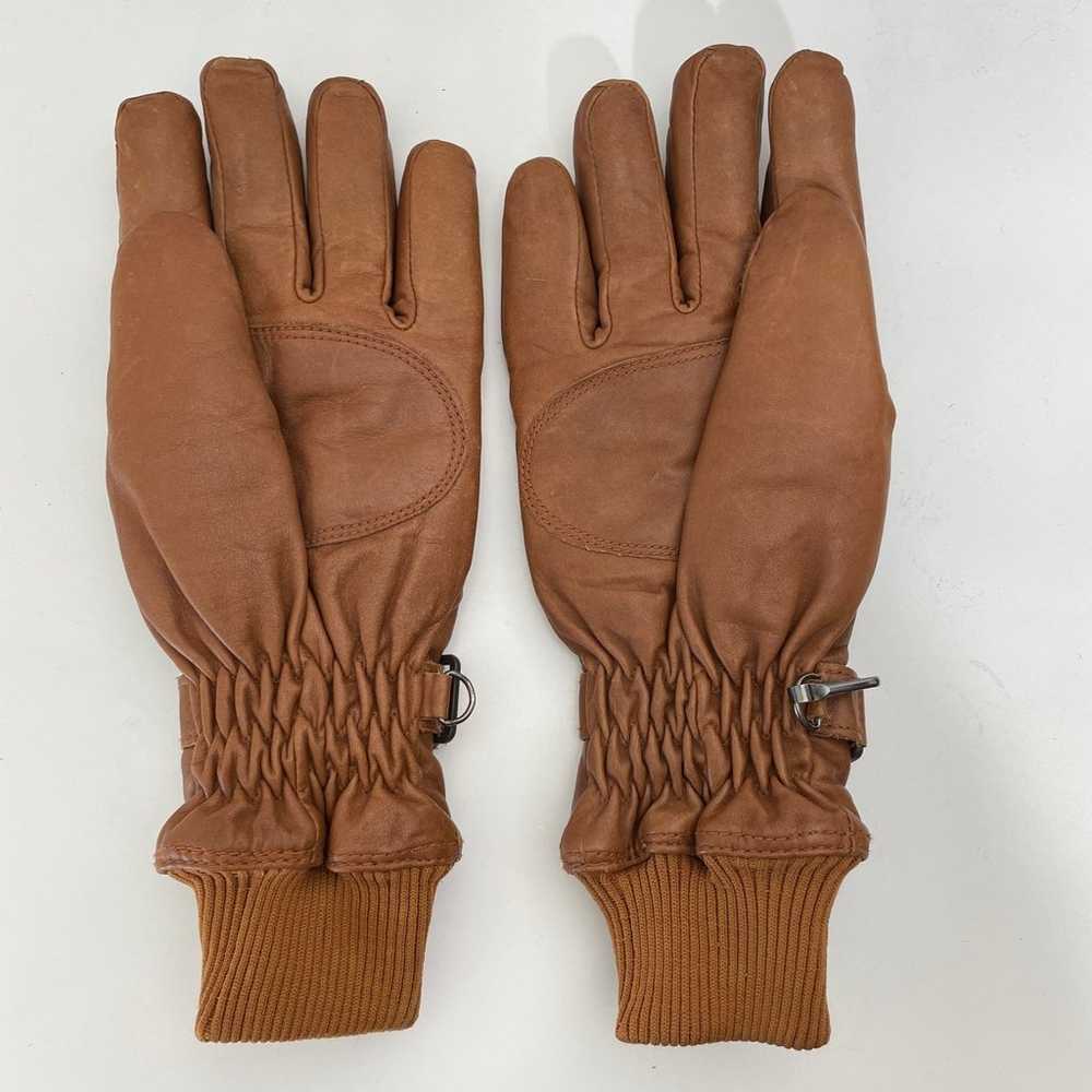 Vintage CABELA'S Leather Gortex Gloves Brown Mens… - image 2