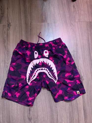Bape Color Camo Shark Beach Shorts