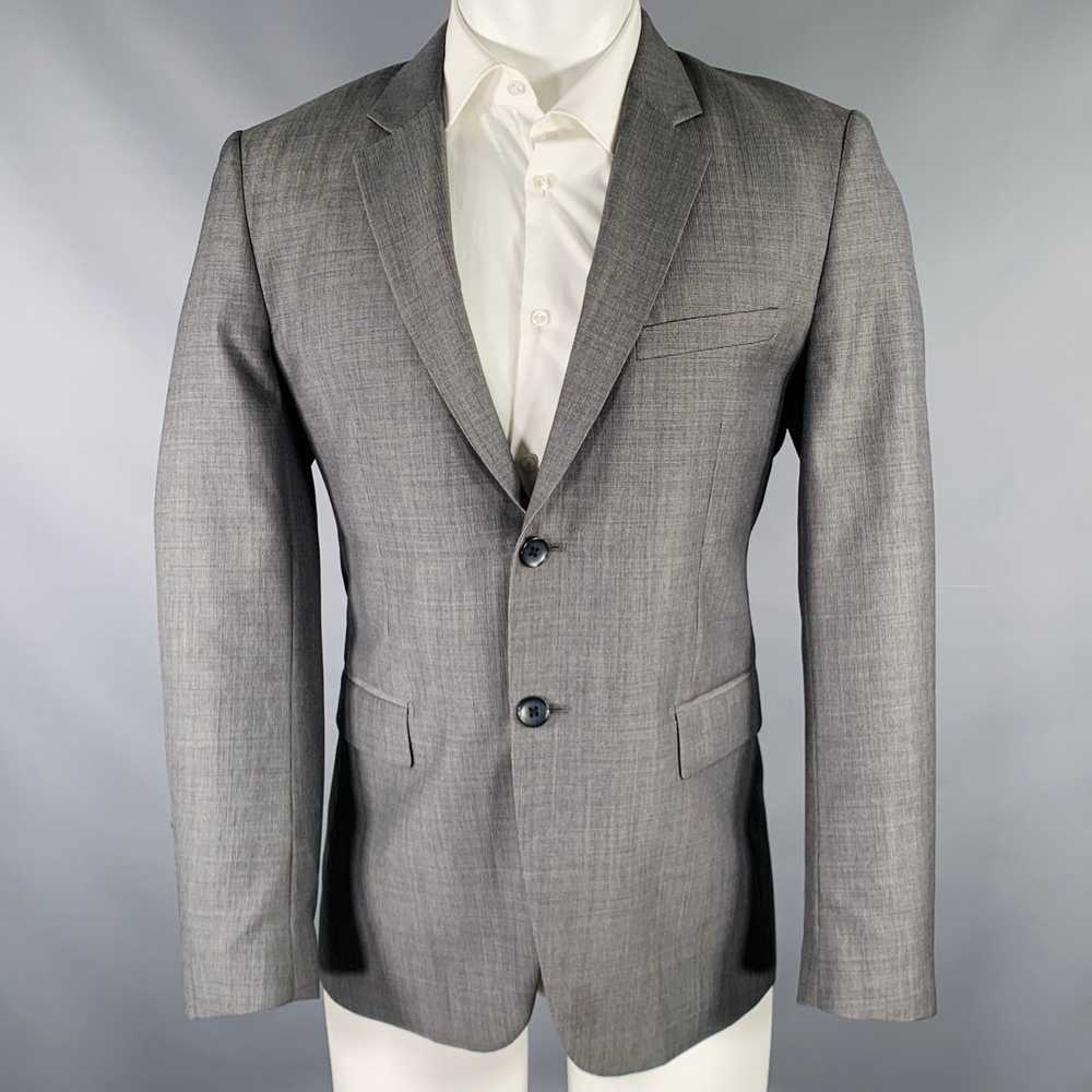 Theory Short Grey Wool Notch Lapel Sport Coat - image 1