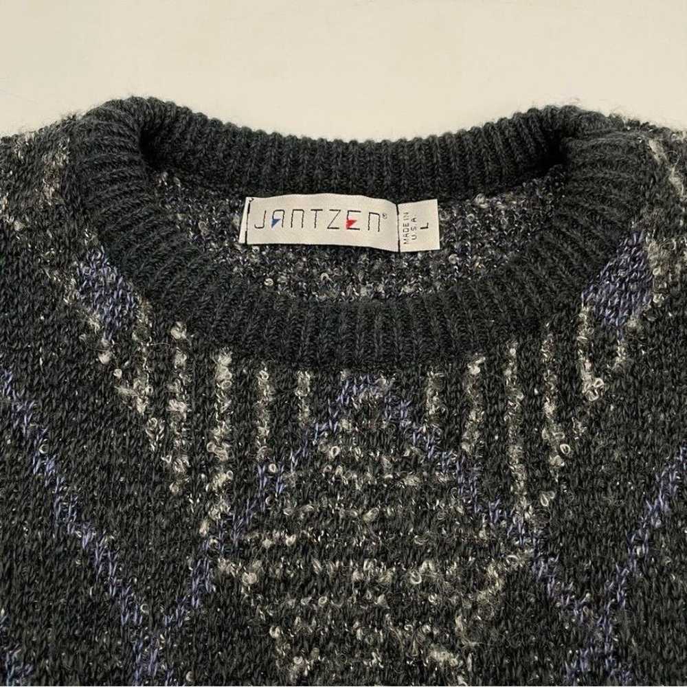 Vintage Jantzen Sweater Men Pullover Argyle Geome… - image 10