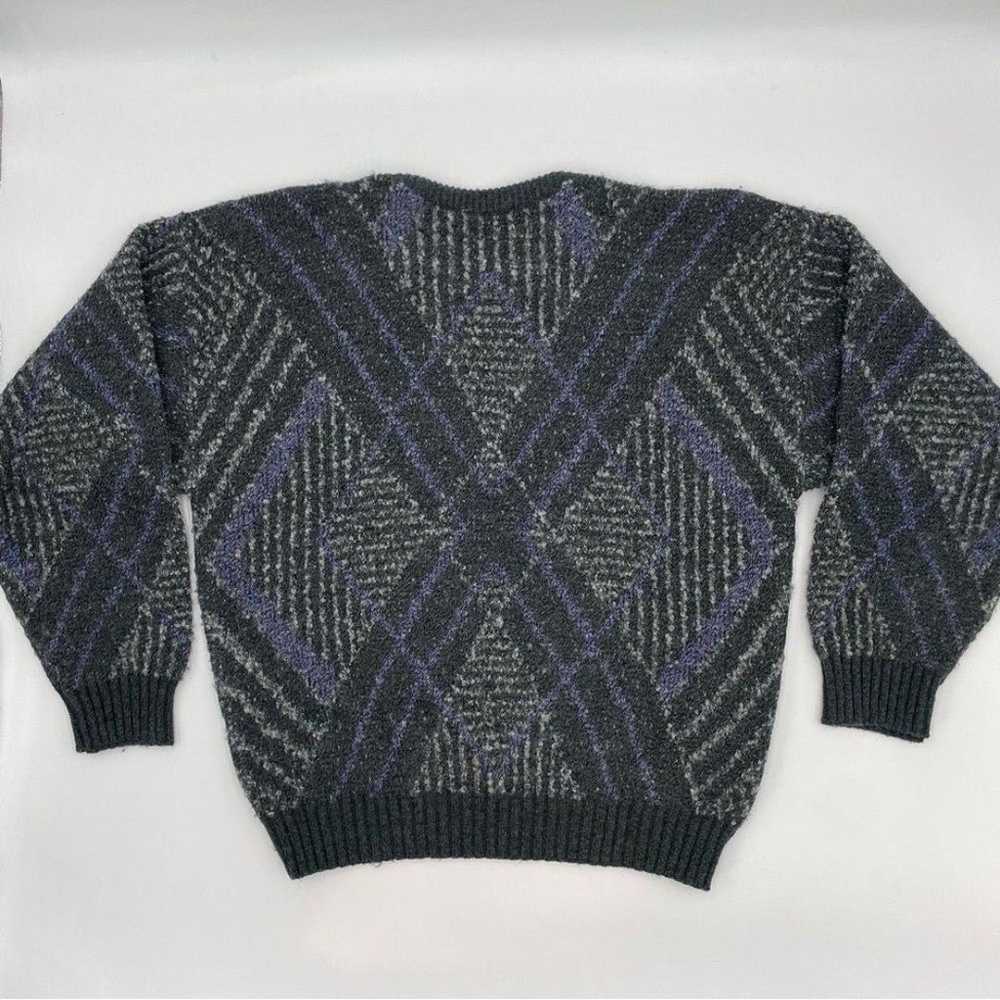 Vintage Jantzen Sweater Men Pullover Argyle Geome… - image 2