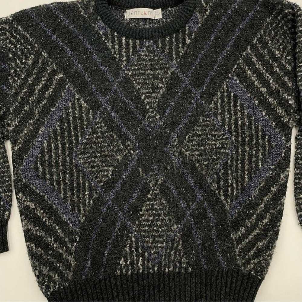 Vintage Jantzen Sweater Men Pullover Argyle Geome… - image 6