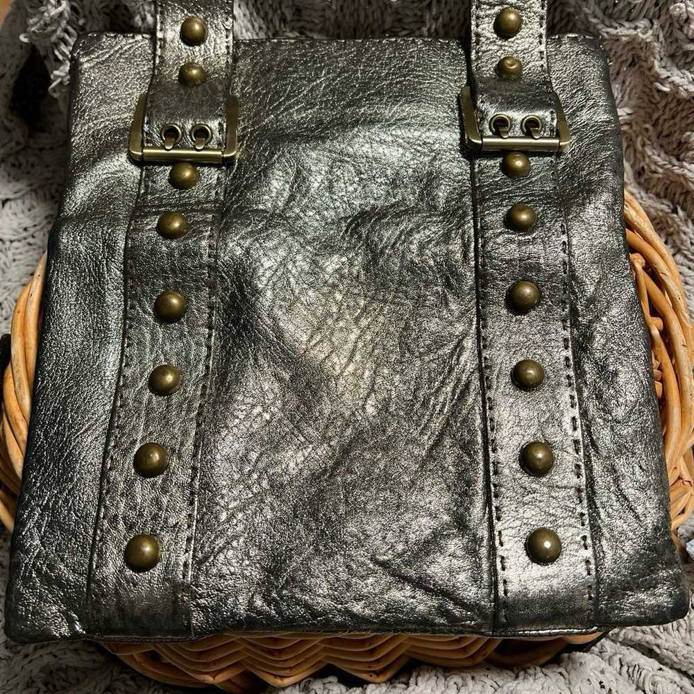 Rare Carla Mancini Italian Leather Fold Over Clut… - image 5