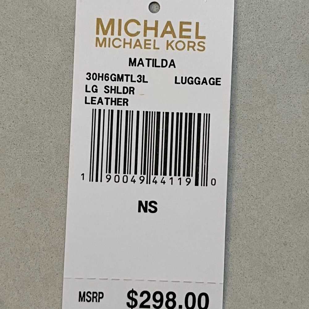 MICHAEL KORS “MATILDA” Luggage/Tan Pebbled Leathe… - image 7