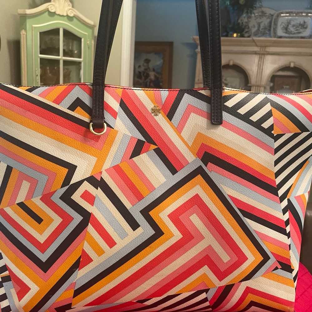 Tory Burch multicolored  T tote  large  16 by 13 - image 3