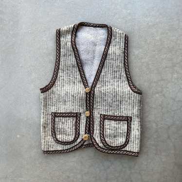 Vintage Vintage Western Southwest Wool Button Swe… - image 1
